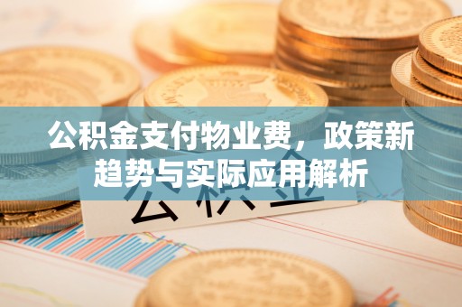 麟洛公积金支付物业费，政策新趋势与实际应用解析